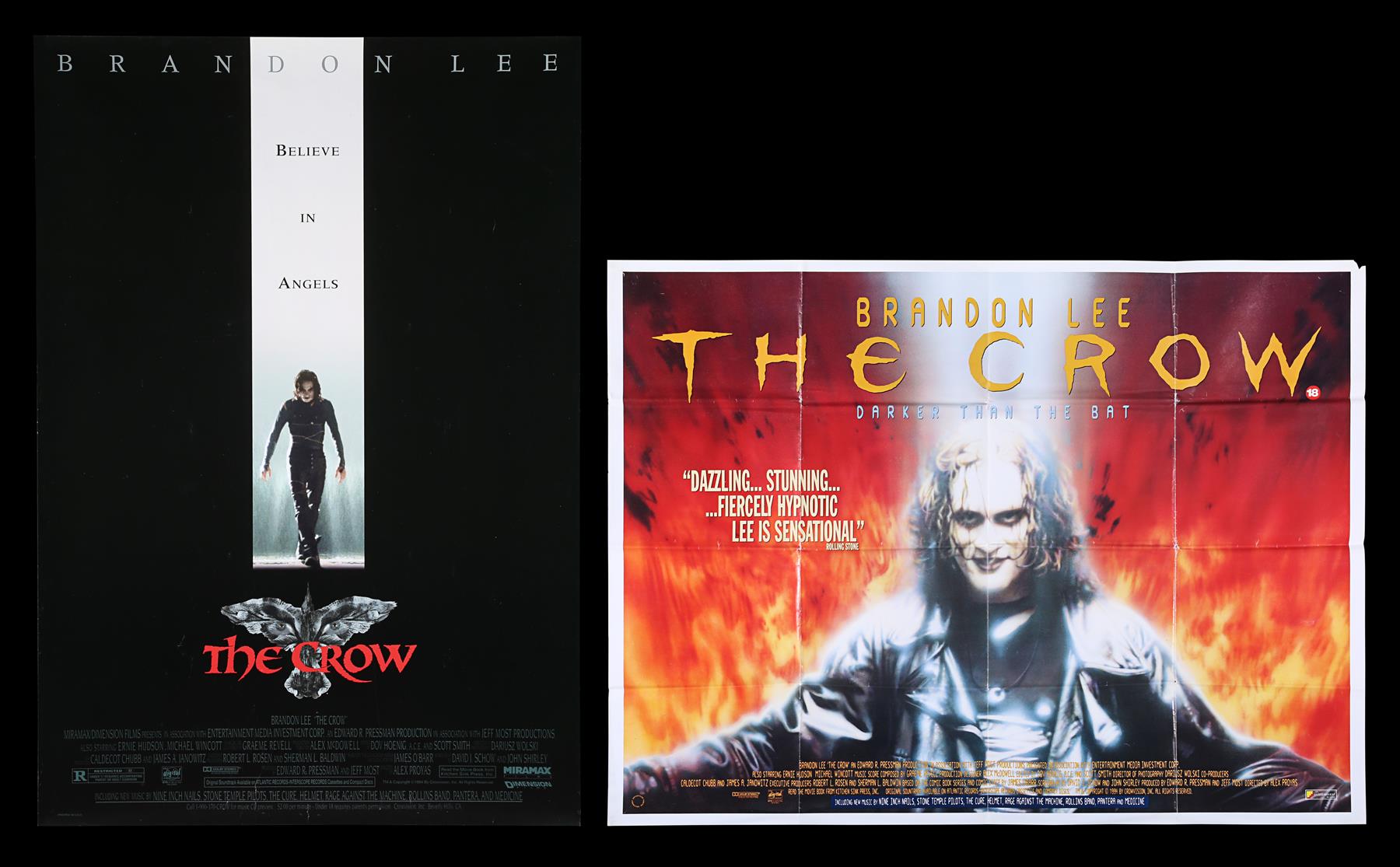 THE CROW (1994) - US One-Sheet and UK Quad, 1994