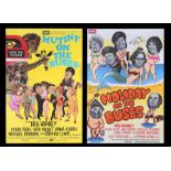 MUTINY ON THE BUSES (1972), HOLIDAY ON THE BUSES (1973) - Two British One-Sheets, 1972, 1973