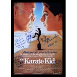 THE KARATE KID (1984) - Poster, 1980's, Autographed by Ralph Macchio, William Zabka and Others