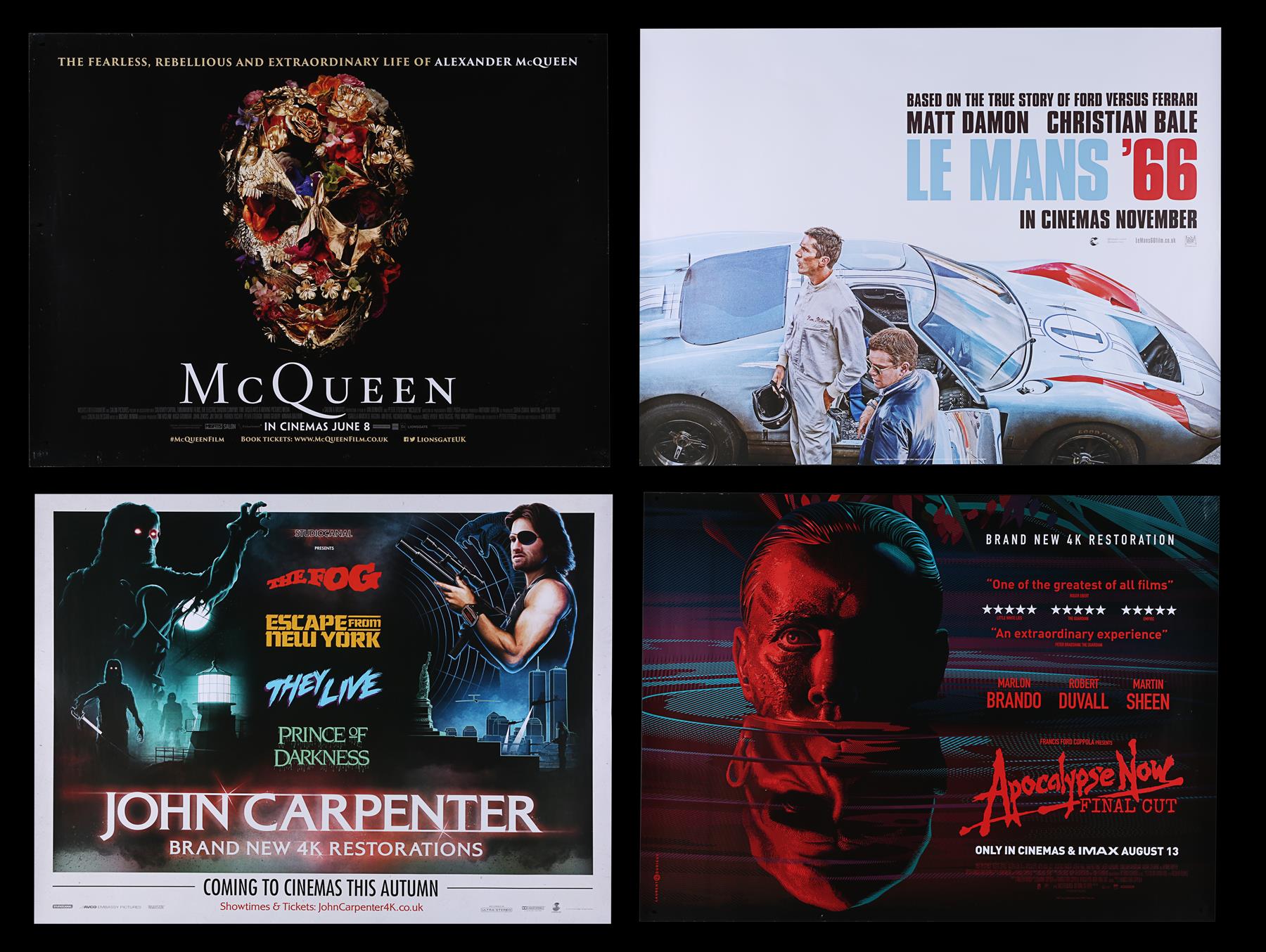 JOHN CARPENTER SEASON INCLUDING ESCAPE FROM NEW YORK (1976), LE MANS '66 (2019), MCQUEEN (2018), APO