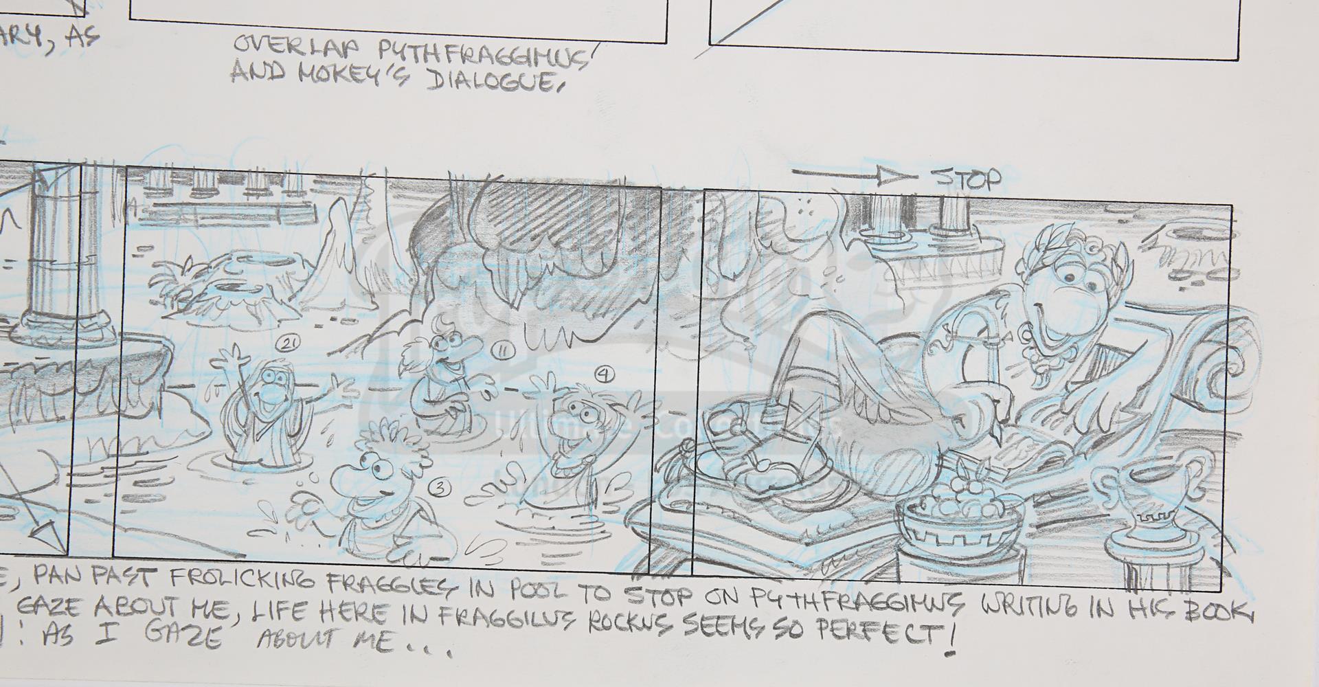 FRAGGLE ROCK: THE ANIMATED SERIES (1987) - 51 Pages of Hand-drawn Storyboards - Image 4 of 10