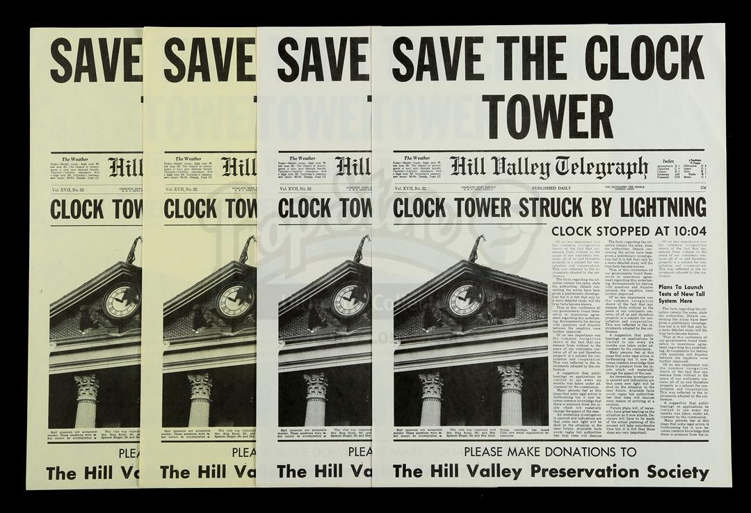BACK TO THE FUTURE (1985) - Set of Four "Save The Clock Tower" Flyers