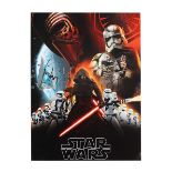 STAR WARS: THE FORCE AWAKENS (2015) - Harrison Ford and Cast Autographed First Order Print