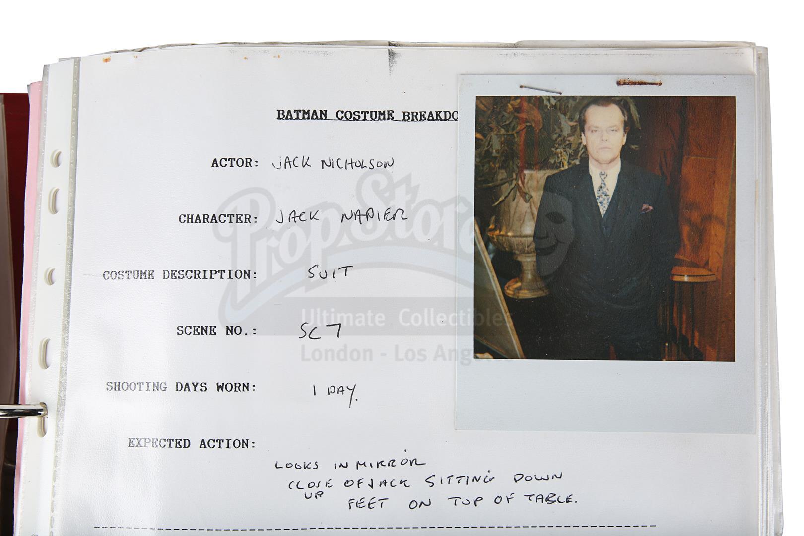 BATMAN (1989) - Costume Continuity Binder Featuring Archive of Main Cast Polaroids - Image 11 of 51