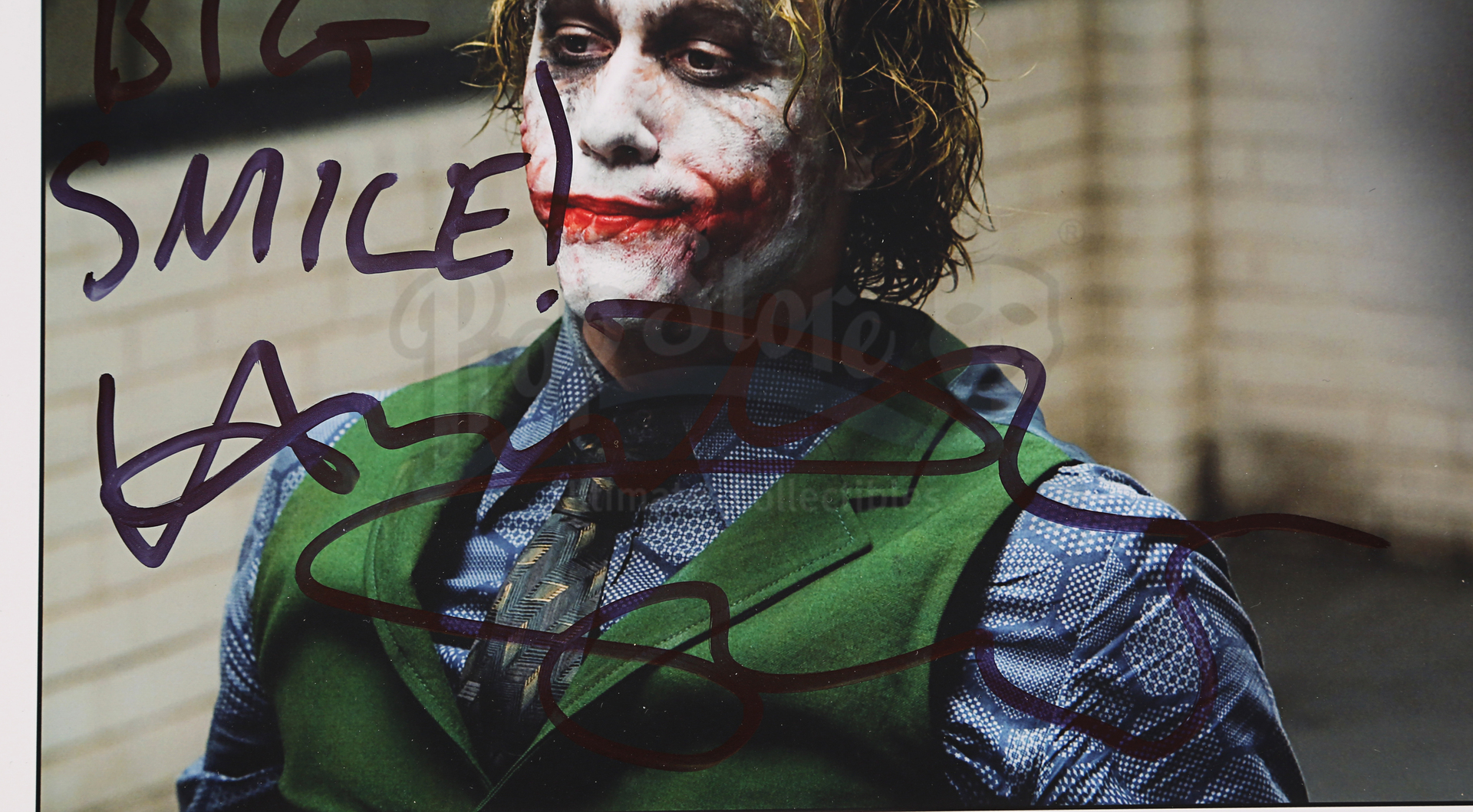 THE DARK KNIGHT (2008) - Heath Ledger 'Joker' Autographed Still - Image 3 of 3