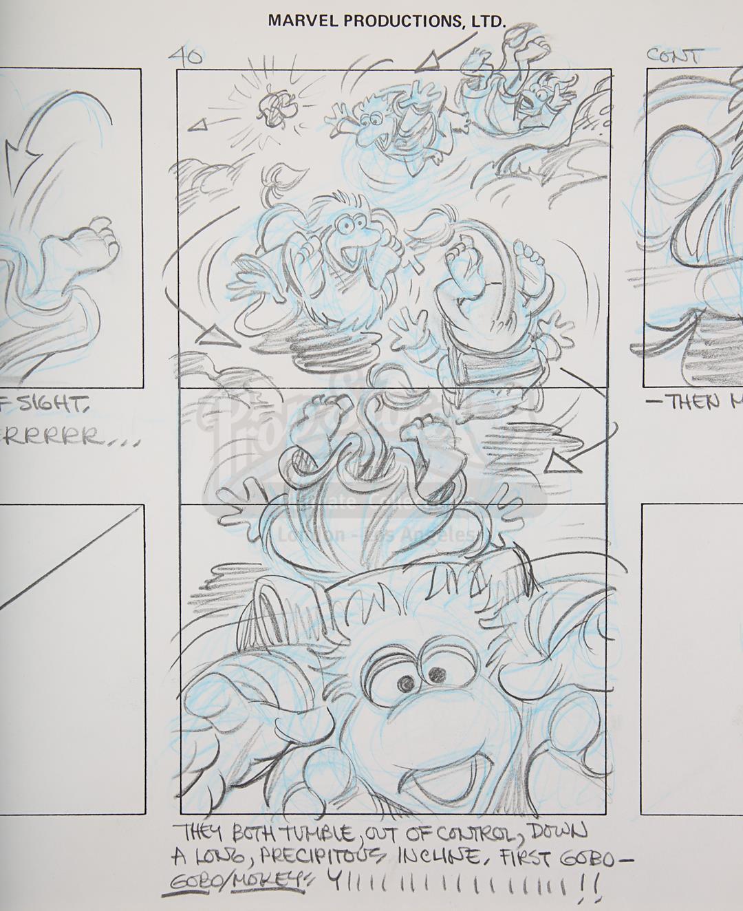 FRAGGLE ROCK: THE ANIMATED SERIES (1987) - 51 Pages of Hand-drawn Storyboards - Image 7 of 10