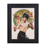 BRUCE LEE: ENTER THE DRAGON (1973) - Chris Achilleos Hand-painted Illustration (Sold with Copyright)