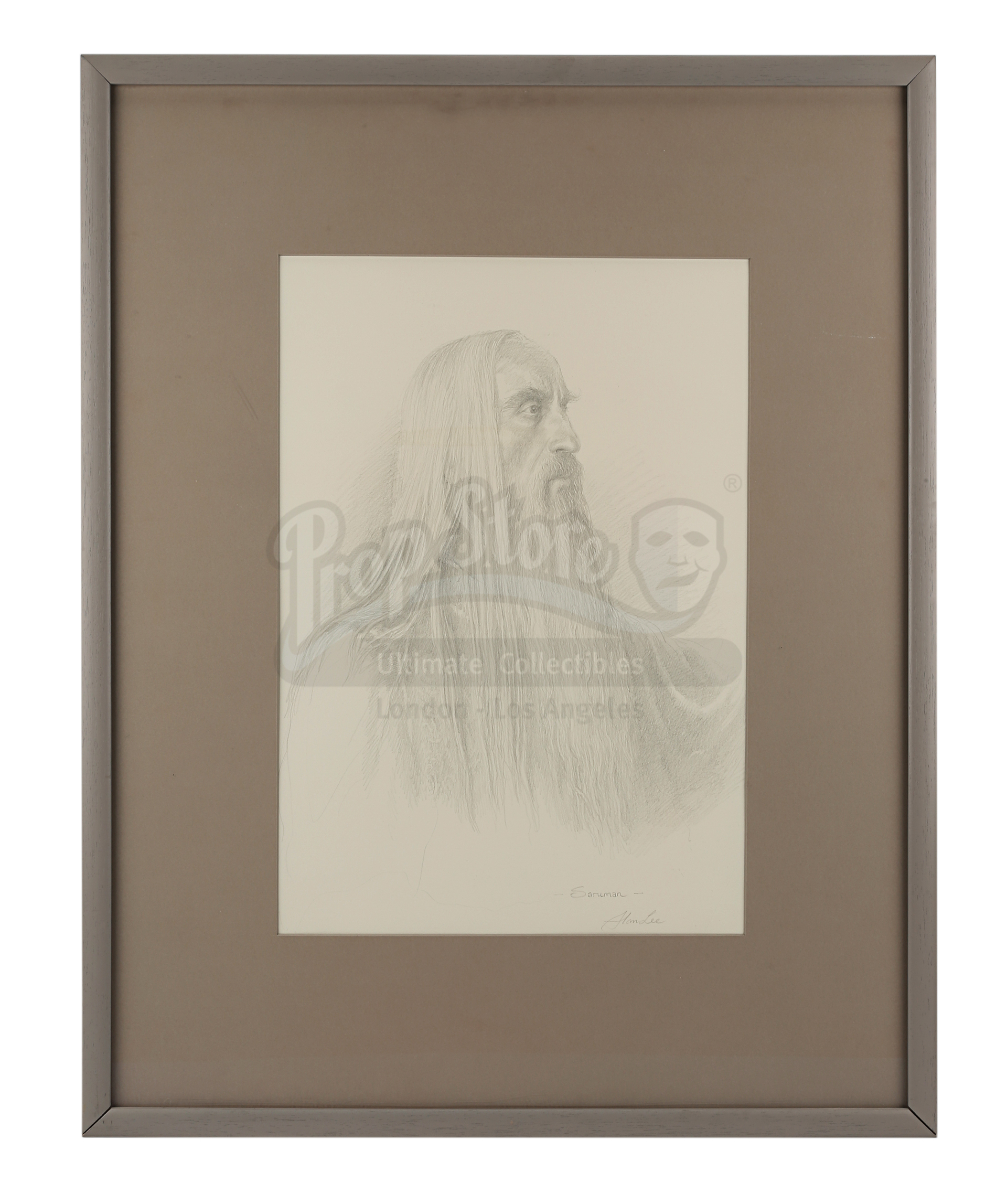 THE LORD OF THE RINGS: THE FELLOWSHIP OF THE RING (2001) - Alan Lee Saruman Pencil Sketch