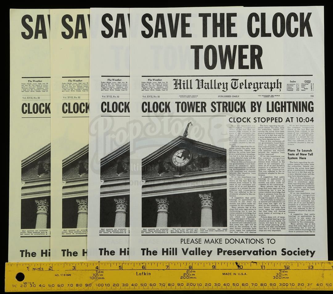 BACK TO THE FUTURE (1985) - Set of Four "Save The Clock Tower" Flyers - Image 5 of 7