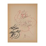 BRUCE LEE - Bruce Lee Hand-illustrated and Autographed Jeet Kune Do Drawing