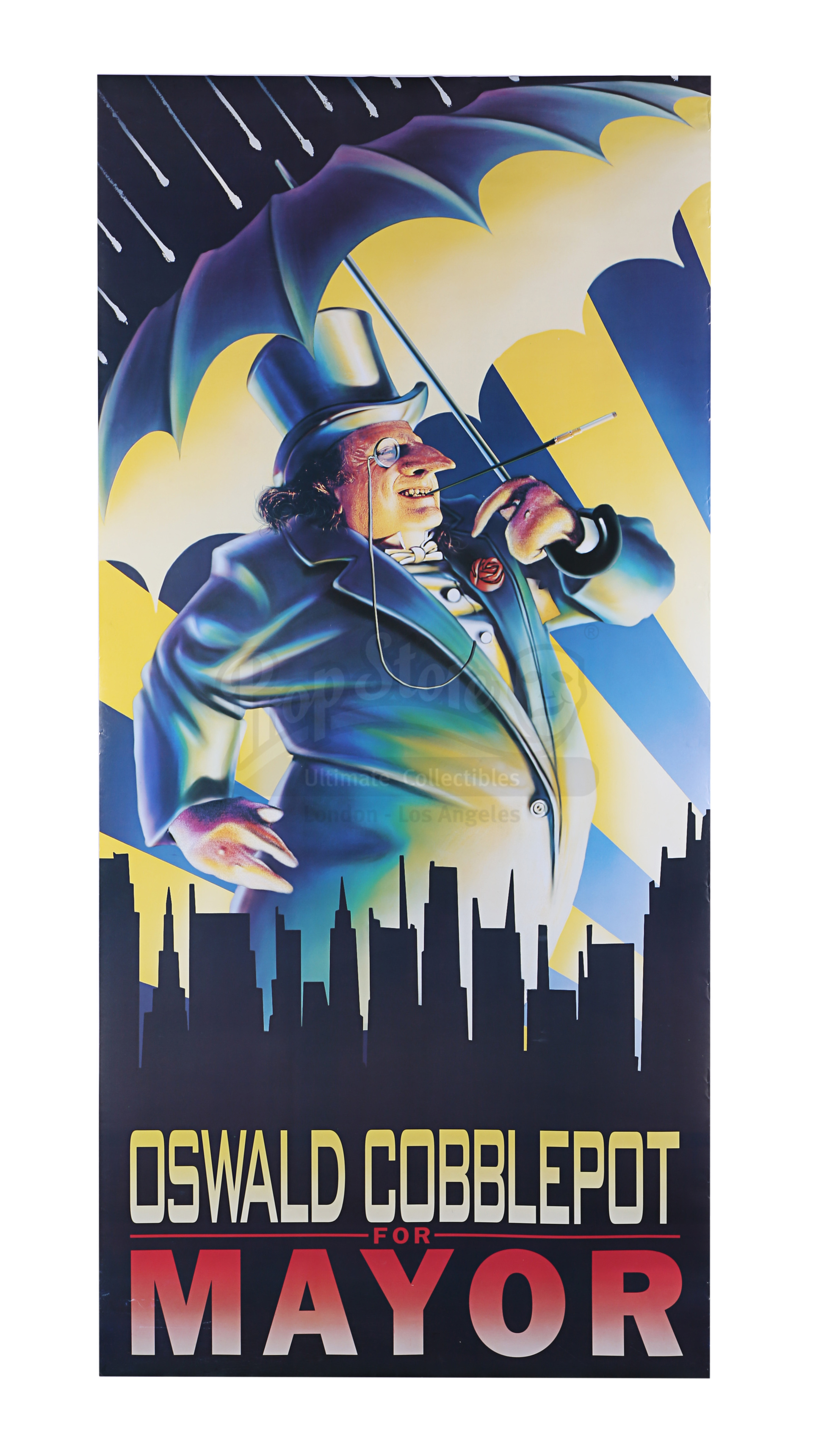 BATMAN RETURNS (1992) - Oswald Cobblepot For Mayor Election Poster