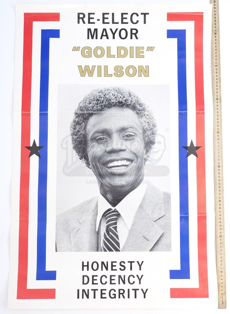 BACK TO THE FUTURE (1985) - Mayor Goldie Wilson (Donald Fullilove) Campaign Poster - Image 5 of 9