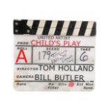 CHILD'S PLAY (1988) - Production-used Clapperboard Autographed by Tom Holland