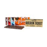 CHARLIE AND THE CHOCOLATE FACTORY (2005) - Golden Ticket and Set of Five Wonka Bars