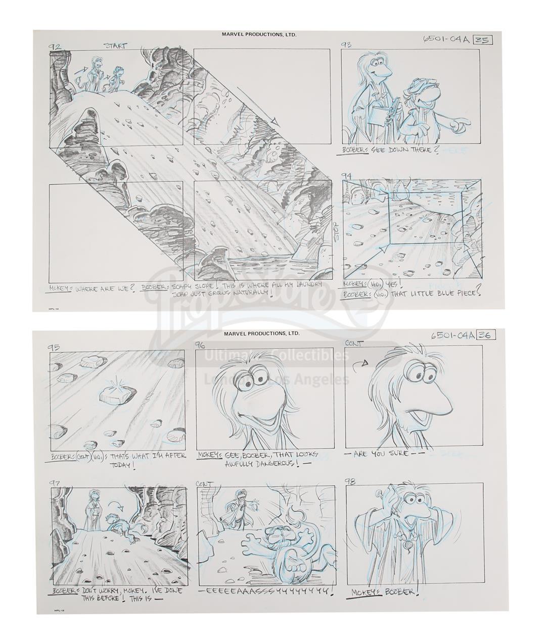 FRAGGLE ROCK: THE ANIMATED SERIES (1987) - 51 Pages of Hand-drawn Storyboards - Image 9 of 10