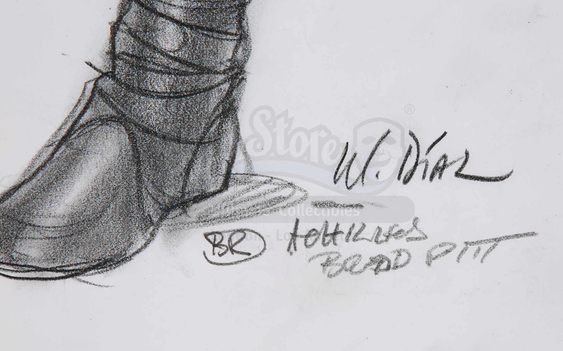TROY (2004) - Mariano Diaz Hand-drawn Achilles (Brad Pitt) Costume Sketch - Image 6 of 9