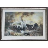 A David Weston signed limited edition print, Steam at Top Shed, 40/500, 76 by 56cm.