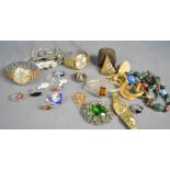 A group of mixed jewellery, including some silver examples, and watches to include a Mondaine