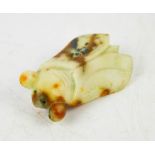 A Chinese cicada brooch in jade, late 19th century, 5cm high.