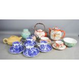 A quantity of Chinese ceramics to include teapot, ginger jar and other teaware.
