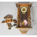A 19th century Vienna wall clock. A/F