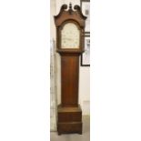 A 19th century longcase clock, with painted Roman numeral dial, mahogany cased, George Jackson of