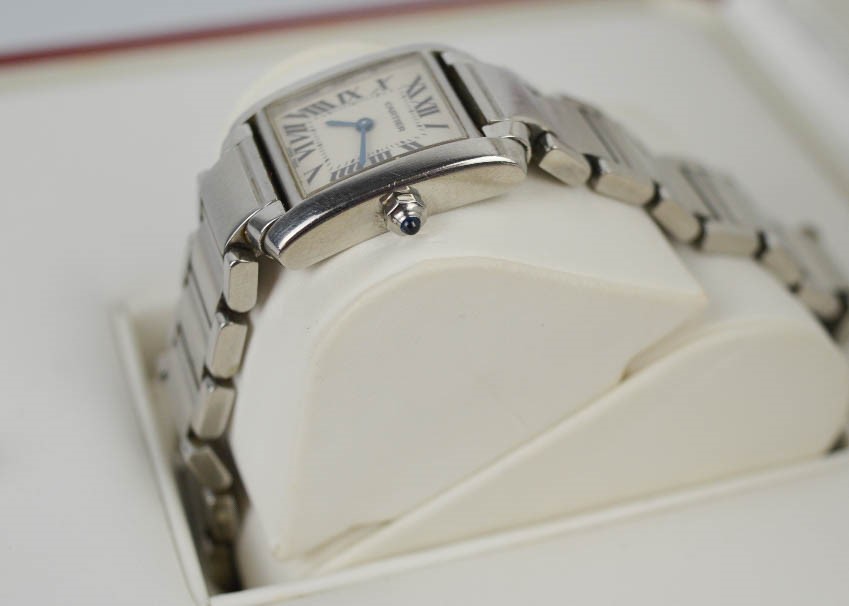 A Cartier ladies wristwatch no 37473500, with stainless steel strap, Roman Numeral dial, with - Image 4 of 4