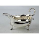 A silver sauce boat, London 1804, 4.49toz.