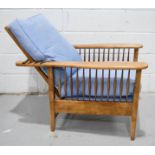 A Grange chair, with adjustable back, and feather filled cushions.