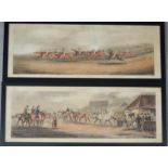 A pair of 19th century racing prints: Ipswich 'Weighing' The London Tavern, J Hibbert, and Epsom '