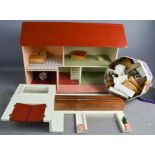 A 1970s dolls house, together with a quantity of furniture, including accessories.