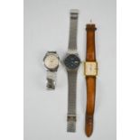 A Gentleman's Seiko watch with stainless steel strap, 1950s Rotary watch, Seiko Quartz watch with