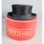 A Christy's Penta hat in black, 58/7 1/8, with original red box.