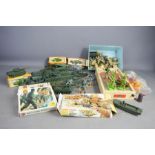 A group of Airfix figures and models, some boxed, Brittain's lead soldiers, American and German