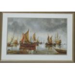 G.S. Walters RBA, maritime watercolour, signed lower left, 25 by 42cm.