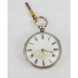 A silver 19th century open faced Lever pocket watch, London 1872, signed Bena Schwerer & Co,