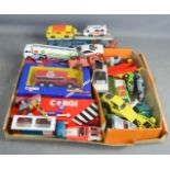 A group of Corgi toys, some boxed.