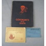 Covenants with death, 1934, with an album of Nels destruction of Ypres, postcards and Zeebrugge