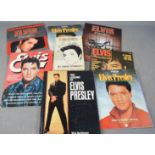 A group of Elvis booklets and books, Elvis the Official fan club 1900s, Elvis Remembered, and others