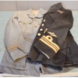 WWII RAF tunic together with Fleet Air Arm pilots tunic