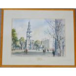 Ley Kenyon, watercolour, signed. [Wartime artist; forger of documents for the Escape Committee