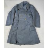 An RAF wool great coat, size 8.