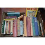 A group of vintage children's and wildlife books, to include AA Milne, Rupert and Robin Hood.
