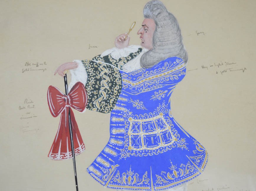 Two French portraits, gouache on paper, with ink detail inscriptions, Cyrano de Bergerac in Paris, - Image 5 of 5