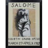 Salome Houston Grand Opera poster, March 27th - April 3rd 1987, 98 by 98cm.