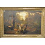 Dora A Willder (19th century) oil on canvas, woodland scene, signed and dated 1882, 106 by 68cm.