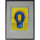David Vango (20th century): Blue Head, oil on paper laid onto board, 34 by 50cm.