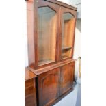 A 19th century mahogany glazed book case.