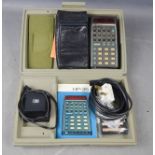 A Hewlett Packard HP35, 1972 first hand held scientific calculator.
