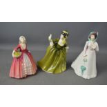 Three Royal Doulton ladies; Simmone HN2378, Julia HN2706, Janet HN 1537.